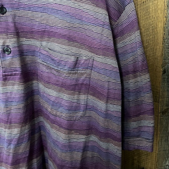 St. Croix Purple Striped Polo - Picture 2 of 4